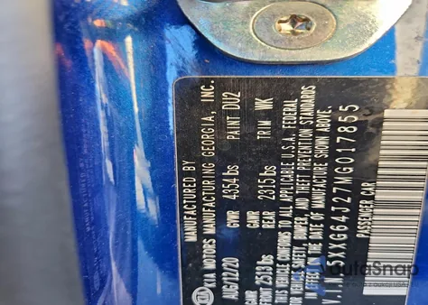 2021 Kia K5 Gt Line из США, поврежденный, VIN 5XXG64J27MG017855